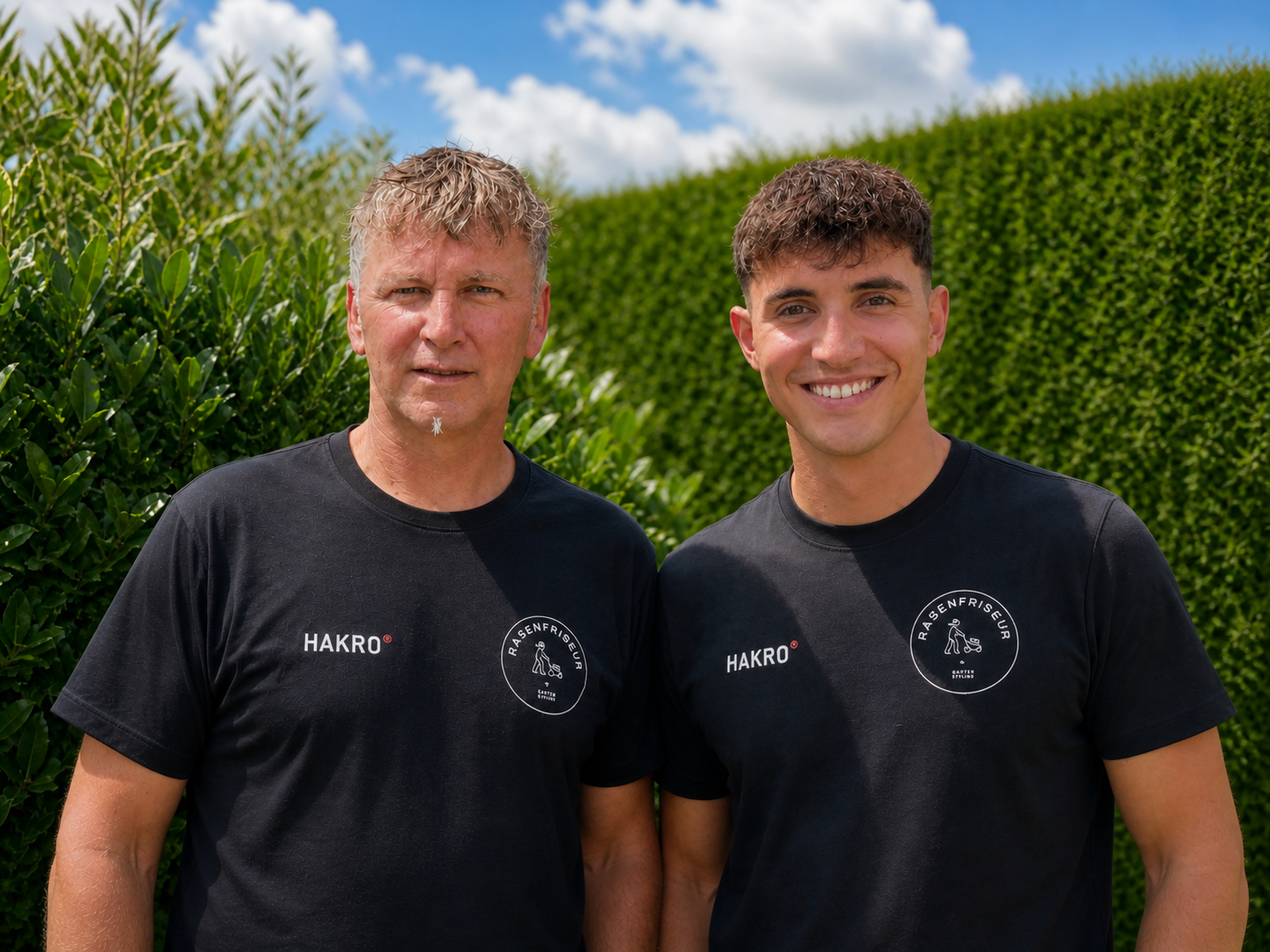 Rasenfriseur Team bei der Arbeit